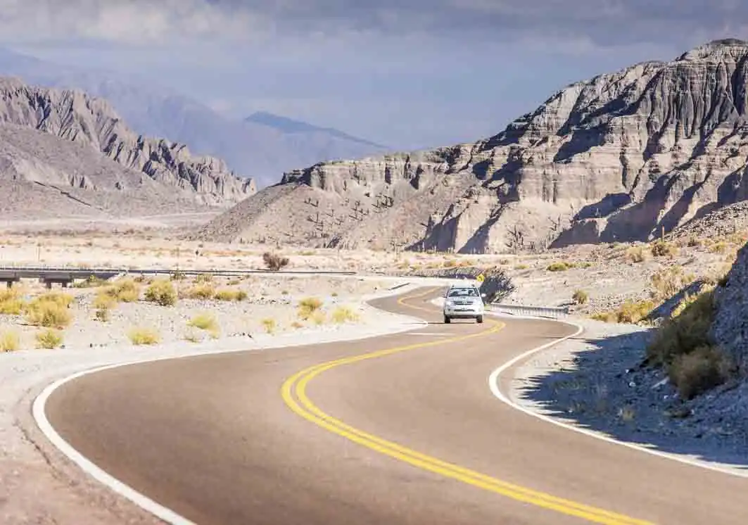 Mapa de itinerario self-drive por la Patagonia Atlántica